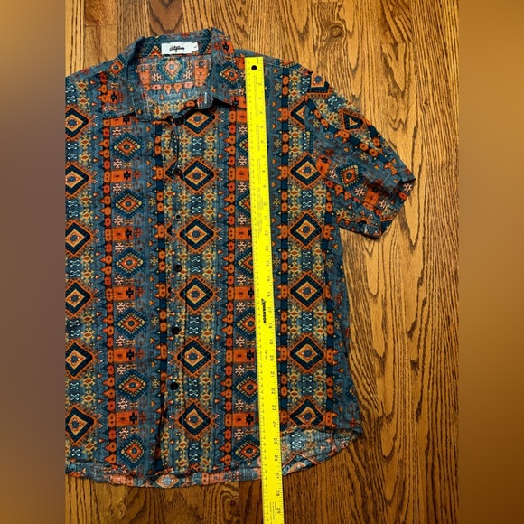 Vatpave Aztec Geometric Button Down Shirt – Men’s Size L - Picture 5 of 6